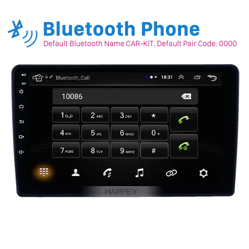 Excellent Harfey Android 8.1 9 inch car GPS Radio for Toyota Vios 2002 with Bluetooth USB WIFI support Carplay SWC Rear camera OBD2 DAB+ 1