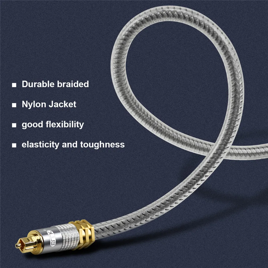 4 Top Grade OD8.0mm Spdif Optical Cable Gold Connector Digital Fiber Optical Toslink Audio cable 1m 1.5m 2m 3m 5m (8)