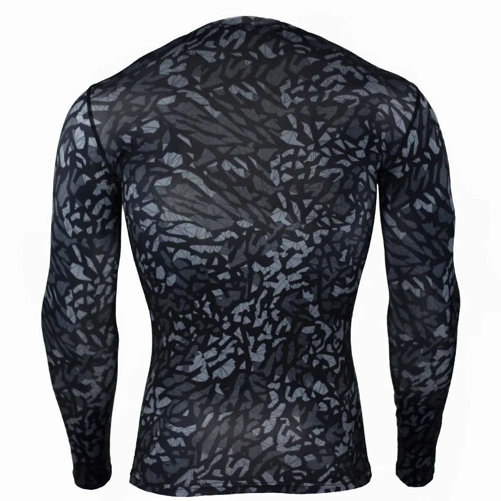 Black Blocks men running Tights t shirts long sleeves (1)
