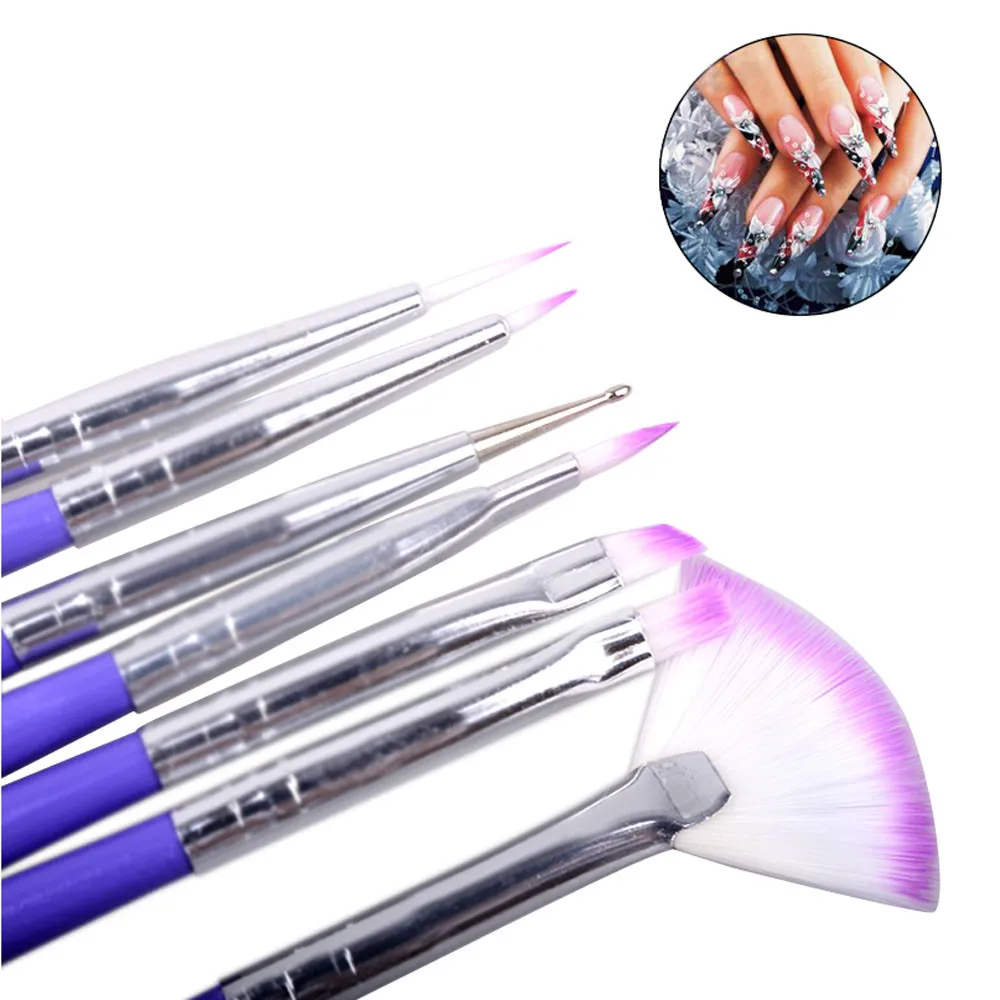 OutTop Nail Art 7PCS Brush Nail Art Design Brushes Set Painting Pen