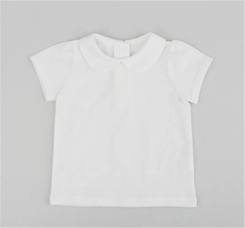 Модная белая блузка для малышей, весенне-летняя одежда для маленьких девочек, милая блузка для младенцев, блузка для малышей, топы для мальчиков