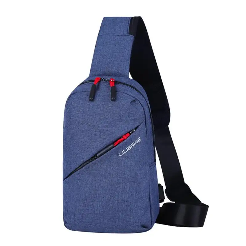 Мужская нагрудная сумка на ремне через плечо, модная сумка для отдыха и путешествий, спортивная сумка-мессенджер для мужчин, Paquete de la cintura Mujer - Цвет: Синий