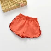 Летние Шорты для девочек, кружевные плавки, яркие цвета, Лидер продаж, модная пляжная одежда для девочек, детские короткие штаны для девочек, детские шорты