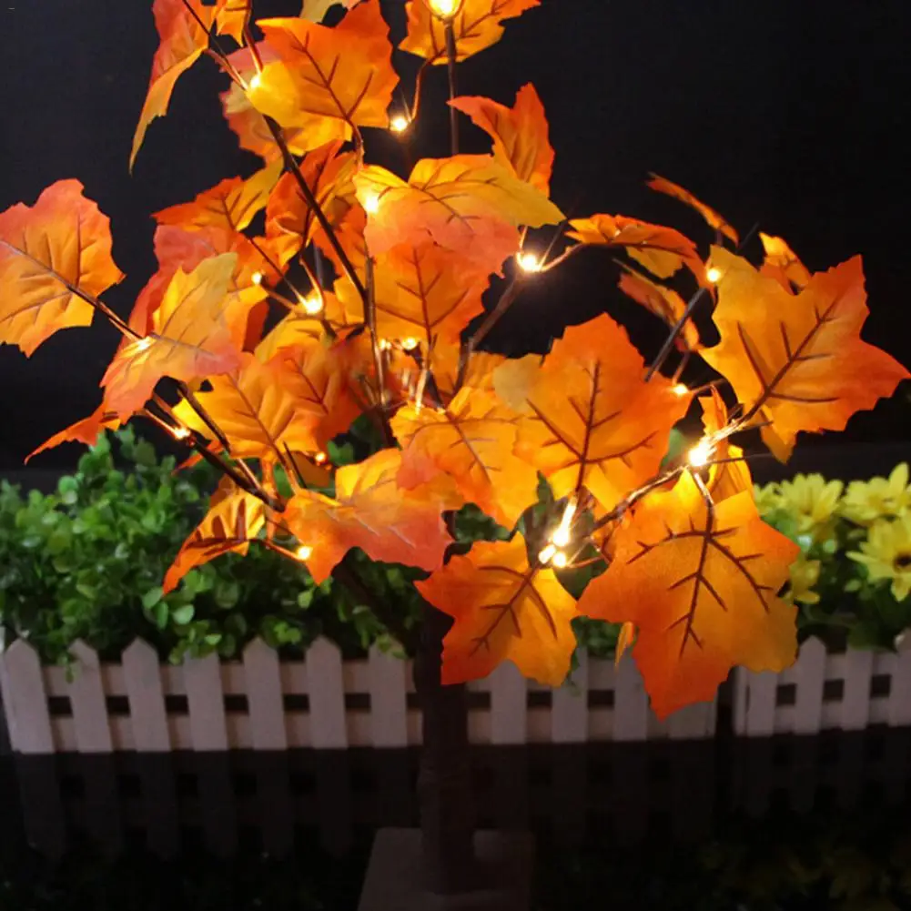 3W 48 LED Battery Operated Maple Leaf Tree Light Maple Lamp Holiday Lighting for Christmas Halloween Thanksgiving Decoration 3W 48 LED Battery Operated Maple Leaf Tree Light Maple Lamp Holiday Lighting for Christmas Halloween Thanksgiving Decoration