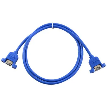 

USB 3.0 A female panel mount to USB A female panel mount plug extension cable 1m