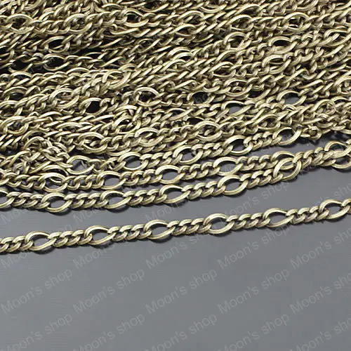 

Wholesale Width 4.5mm Antique Bronze Iron 3:1 Figaro Twisted Chains Accessories 5 Meter (JM181)