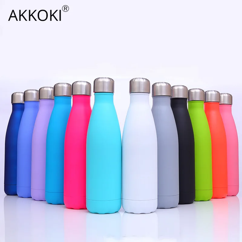 Online Termo de personalización para botellas de agua frasco de vacío con aislamiento de doble pared taza de acero inoxidable para deportes al aire libre
