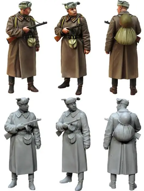 

1/35 Resin Figure WWII Red Army Soldier Style II 1pc Model Kits