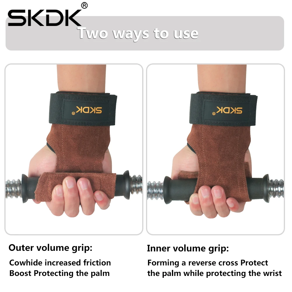 SKDK Hand Grips Gymnastics Gloves Grips Anti-Skid Gym Fitness Gloves Weight Lifting Grip Gym Crossfit Trainining fitnes gear