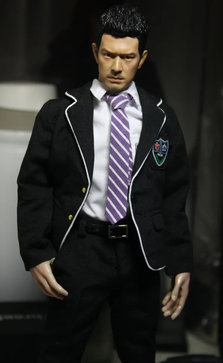 

[ESTARTEK] 1/6 Black School Boy Uniform MENS Suit for 12" Collectible Action Figure DIY