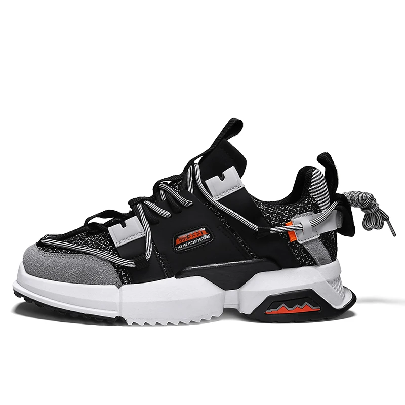 Спортивная обувь для мужчин сетчатая дышащая мужская женская прогулочная Легкая теннисная спортивная обувь повседневная уличная спортивная обувь для фитнеса - Цвет: black