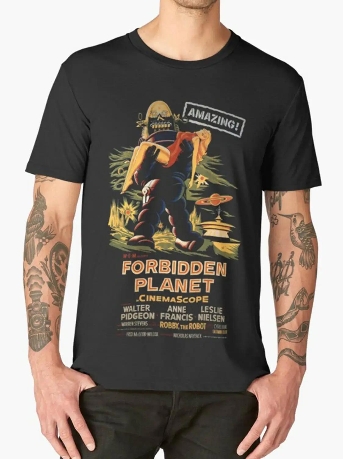 Forbidden Planet футболка фильм Винтаж Ретро культ ужас мужские топы тройники 2019 Летняя мода Новые Топы пользовательские футболки дизайн