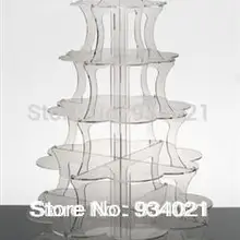 Кристалл 7 уровня цветок акриловые свадебный торт стенд Свадебные украшения