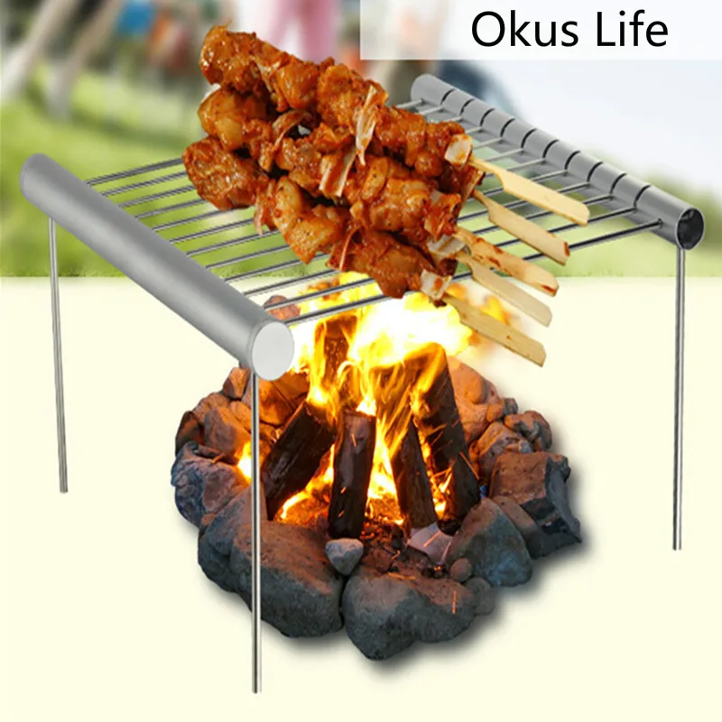 

2019 Newest Portable Stainless Steel BBQ Grill Folding BBQ Grill Mini Pocket BBQ Grill Barbecue Accessories For Home Park Use