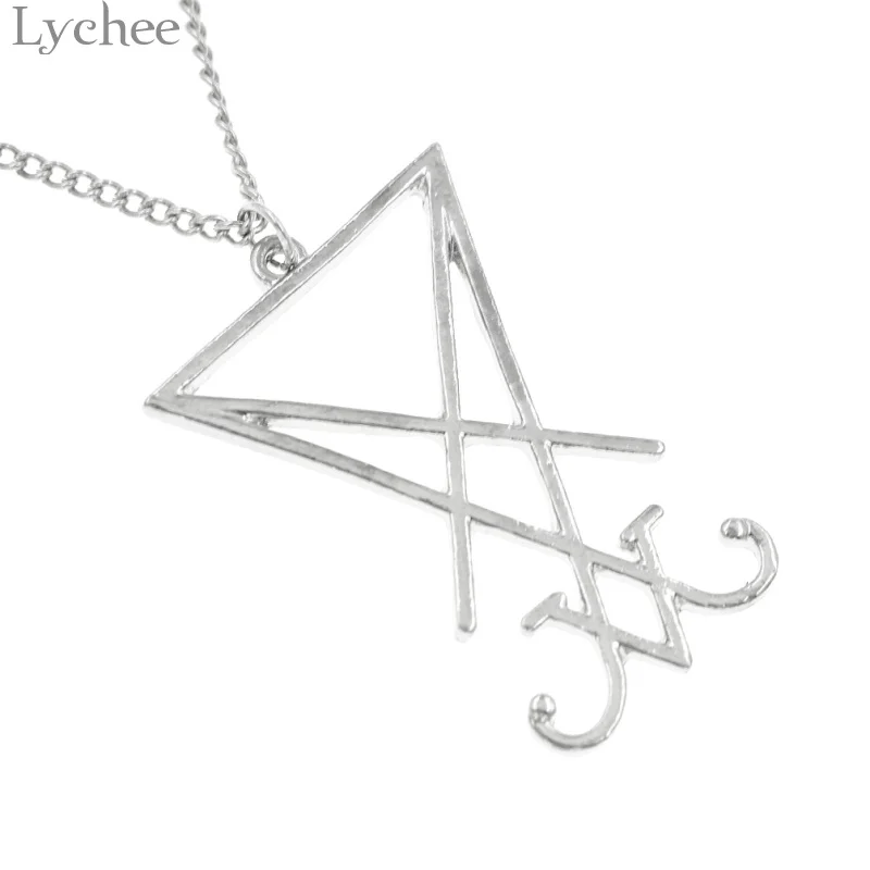 Lychee Мода сплав sigil of Lucifer ожерелье с подвеской сатана унисекс звено цепи Цепочки и ожерелья Модные украшения для Для мужчин Для женщин