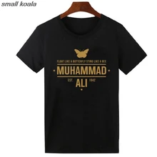 Футболка с Али и надписью «Muhammad», футболки с надписью «Float Like A Butterfly» и надписью «Sting Like A Bee», размеры 1942-, базовая футболка-боксеры в американском стиле
