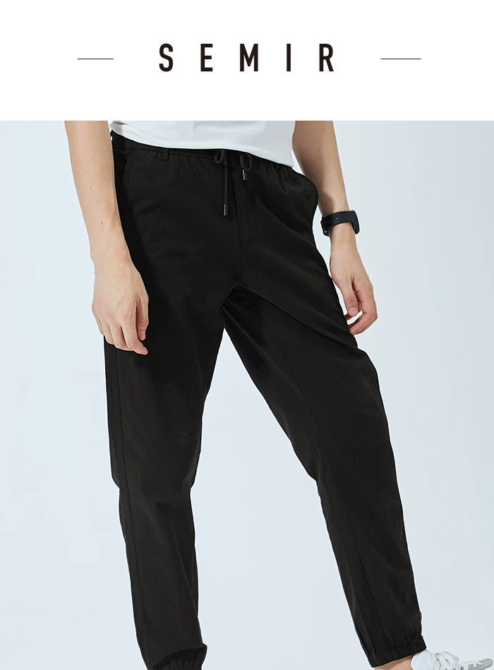 SEMIR мужские повседневные брюки s новые черные брюки Летние удобные дышащие штаны Корейская версия