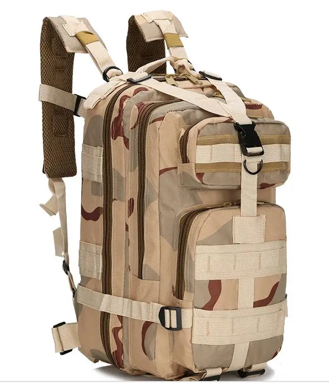 25L Military Tactical Assault Pack Backpack Army Molle Waterproof Bag Small Rucksack for Outdoor Hiking Camping Hunting - Цвет: desert