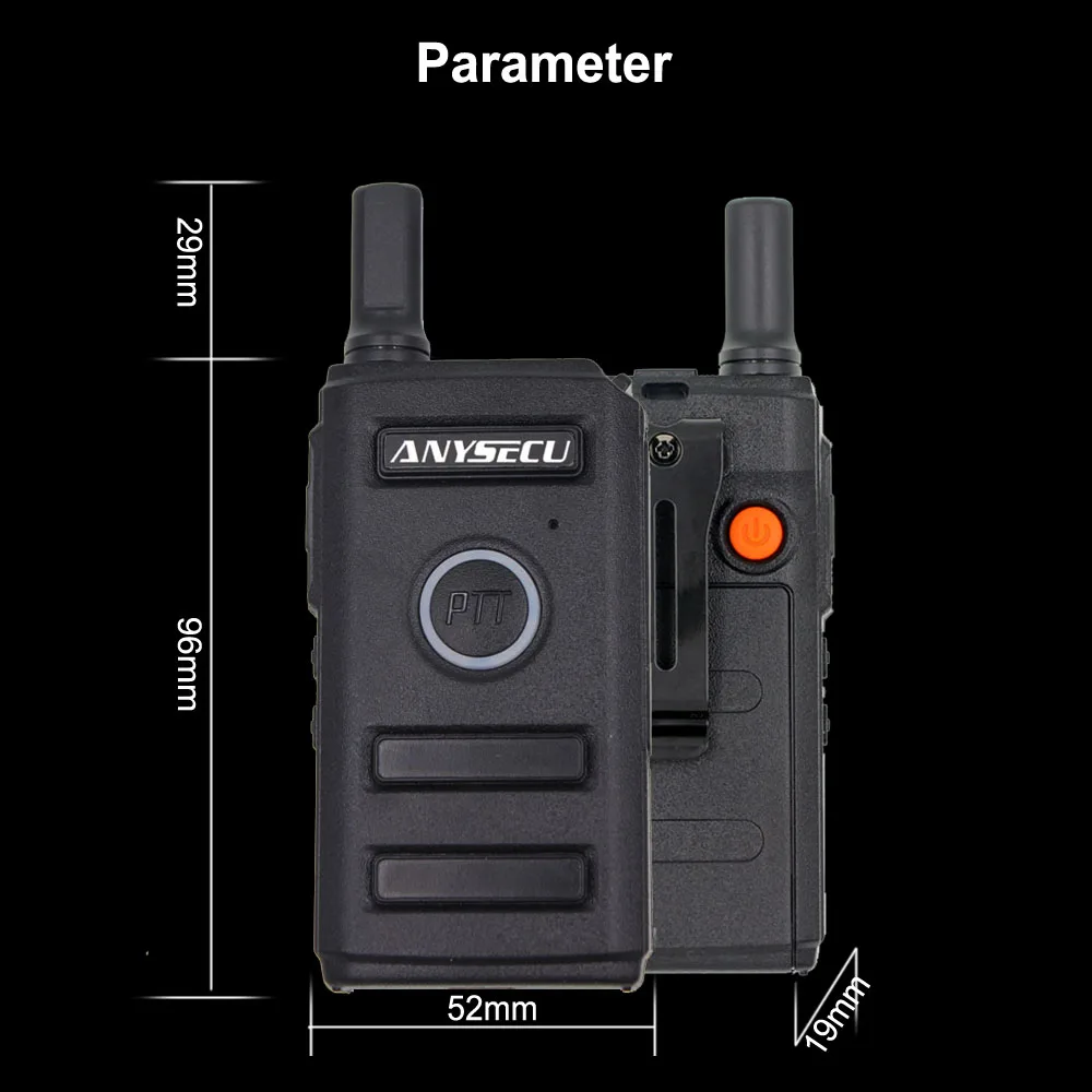 Двойной дизайн ключа PTT! ANYSECU мини радио мини-2 UHF400-470MHz 16CH Walkie Talkie для индустрии обслуживания