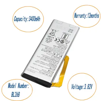 

iSkyamS 10pcs/lot 3400mAh /13.4wh BL268 Battery Replacement Smartphone For Lenovo ZUK Z2 Z2131 batteries