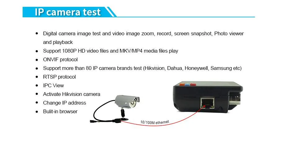 Новинка 3,5 дюймов сенсорный экран IP CCTV тестер монитор ip-камера hd h.265 тестирование аналоговой камеры 1080P ONVIF PTZ wifi 12V1A выход