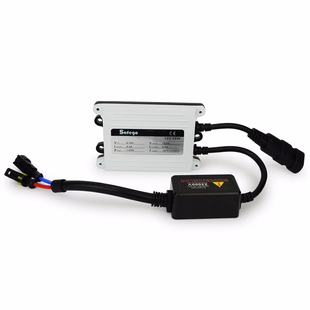 Safego AC ксеноновых фар, Высокопрочная конструкция балласт 55 W 12 V тонкий HID ксеноновый балласт блок зажигания для замены комплект ксеноновых фар, Высокопрочная конструкция H4 H7 H11 HB4 HB3