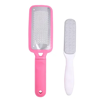 

2 Pcs Foot File Stainless Steel Durable Professional Dual Sided Pedicure Corn Foot Rasp Callus Remover