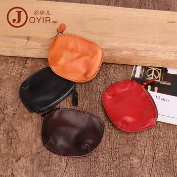 

Joyir Genuine Leather women coin purse Mini money bag cute Zipper Wallet Korean simple coin purse retro women lady coin bag