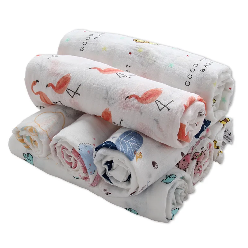 1Pc Muslin Cotton Baby Swaddle Wrap Newborn Wipes Blankets Bath Gauze Infant Sleepsack Stroller Cover Play Mat Baby Deken