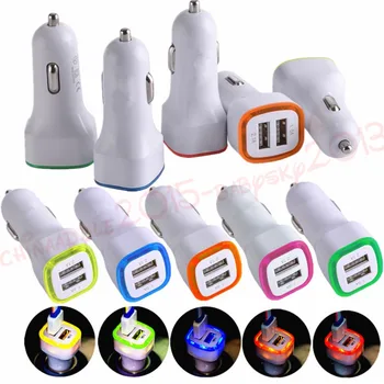 

Redbearlin LED Light Car Charger Adapter Dual USB Port 3.1A Universal For iphone 4 5 6 For iPad for Samsung s3 s4 s5 S6 S7