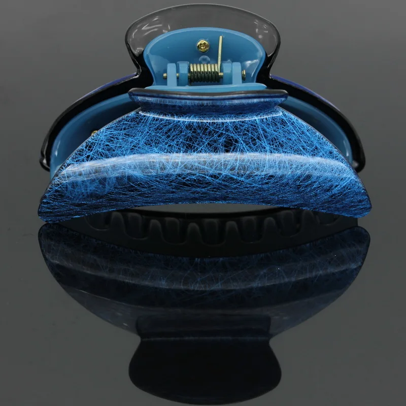 

High Quality silk Plastic large Hair claws hair Accessories Double layer Hair Claw Perfect Hair Clips For Women