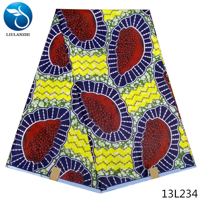 

LIULANZHI wax fabric 6 yards african wax prints fabric polyester nigerian fabrics hot sales pattern new arrival 13L234-13L249