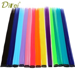 DIFEI Длинные Синтетические 1 зажим для волос в волос одного куска Однотонная Одежда высокое Температура волокна волос - изображение