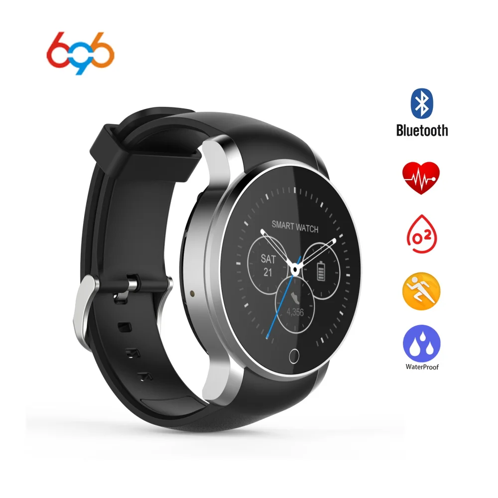 

696 SMA-09 Waterproof Brand Smartwatch Bluetooth Heart Rate Monitor Sport Watch Alarm Phonebook Voice Record Android IOS