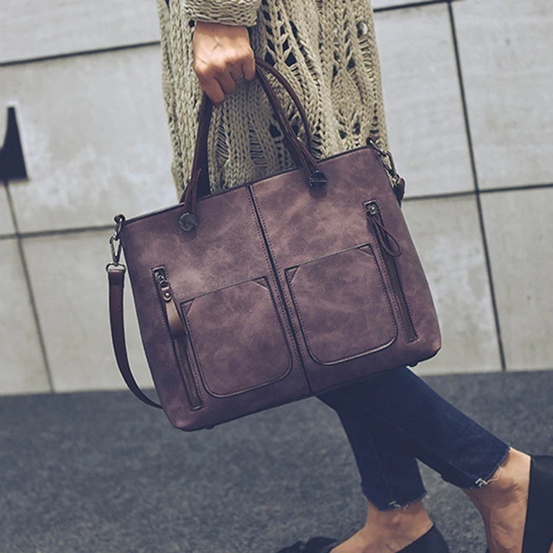 Baratos Bolso de hombro Vintage para mujer, bolso casual para mujer, bolso bandolera para compras diarias multiusos de alta calidad para damas