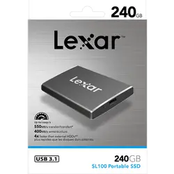 LEXAR SSD 240G 512G Мобильный твердотельный накопитель большой емкости USB3.0 жесткий диск высокая скорость хранения SSD SL100 512G мобильный жесткий