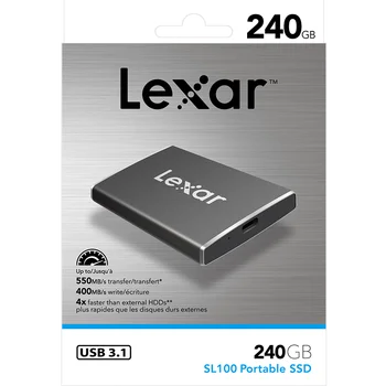 

LEXAR SSD 240G 512G mobile solid state drive Large capacity USB3.0 hard disk High speed storage SSD SL100 512G mobile hard