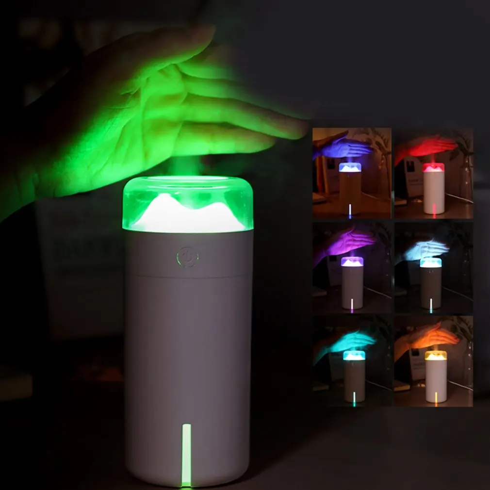 

USB Air Humidifier Essential Oil Diffuser Colorful LED Night Lamp Mountain Scenery Humidifier for Home Office Car