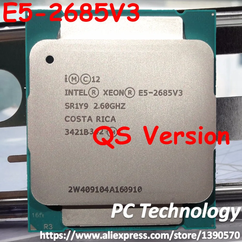 QS версия E5 2685V3 оригинальный процессор Intel Xeon 30M V3 LGA2011 12 ядер 2 60 ГГц для настольного