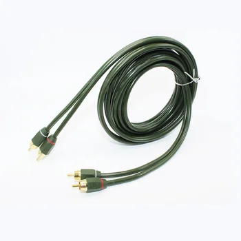 

Free Shipping Car Audio Cable Amplifier Subwoofer Pure Copper Double Lotus Head Two To Two RCA Signal Cable