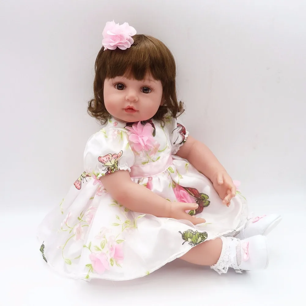 

22" Sweet Girl reborn babies dolls silicone vinyl dolls for girls kids Birthday Gift bebe real reborn bonecas