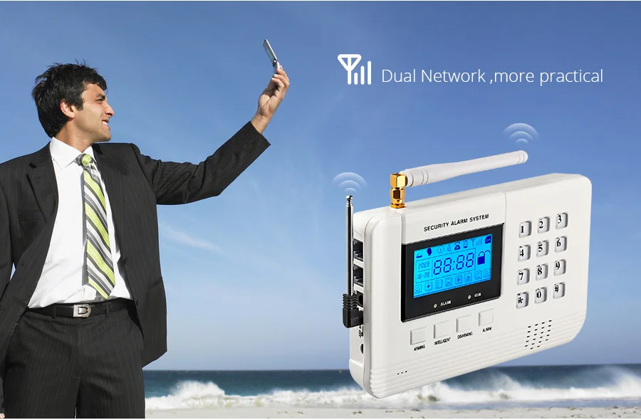 Новый продукт 433 мГц Беспроводная система вызова Аварийная кнопка поддержка PSTN и GSM сигнализация для домашней безопасности тревожная