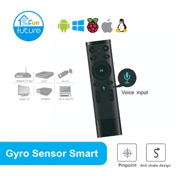 

Q5 2.4G RF Gyro Sensor Smart Remote Control Voice Control Wireless Air Mouse with Microphone for Android TV Box Mini PC
