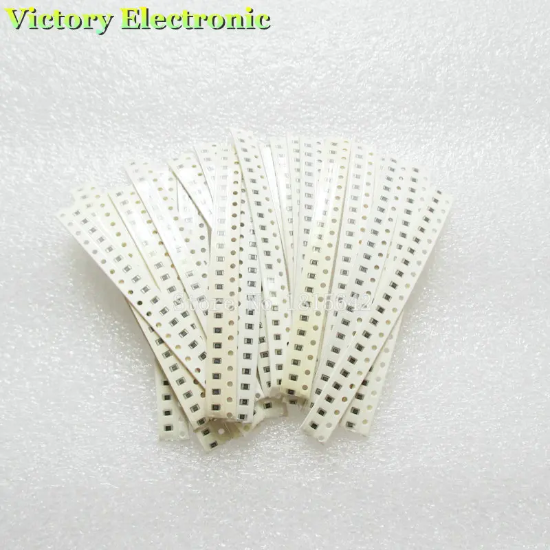 Комплект резисторов 0805 SMD 500 шт. сопротивление 43R-560R 5% 25 видов с чипом 43 Ом-560 Ом |