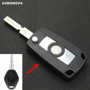 

AURONOVA New Upgrade Folding Key Shell for BMW 3 5 7 Series X3 X5 3 Buttons Hu58 Blade Remote Car Key Case DIY
