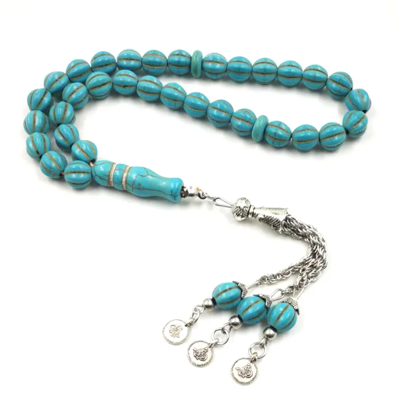 

Man's Rosary Fayrouz stone Turquois Sabh Many Types of Tasbih Hot selling style