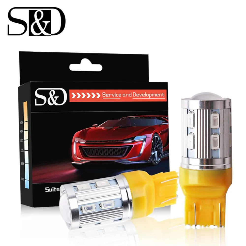 СВЕТОДИОДНЫЙ Автомобильный светильник 2 шт. 7443 12 SMD 5730 W21/5 Вт 5 Вт|car light source|car led