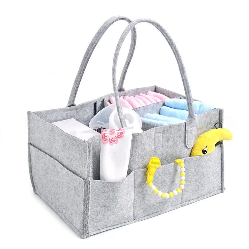 

2019 New Clothing Storage Bag Portable Baby Diaper Organizer Wardrobe Organizer Storage Boxes for Car Travel Nappy Changing Bag
