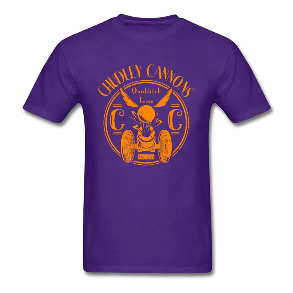 chudley cannons 7308 All Cotton Tops Shirts for Men Printing T Shirt Birthday Newest Crew Neck Sweatshirts Short Sleeve chudley cannons 7308 purple