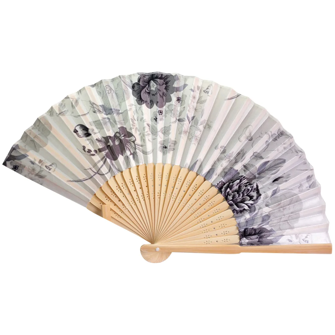 Ретро стиль Шелковый китайский вентилятор складной ручной Шелковый бамбуковый принт вентилятор японская серия винтажный ручной бамбуковый вентилятор - Color: 03